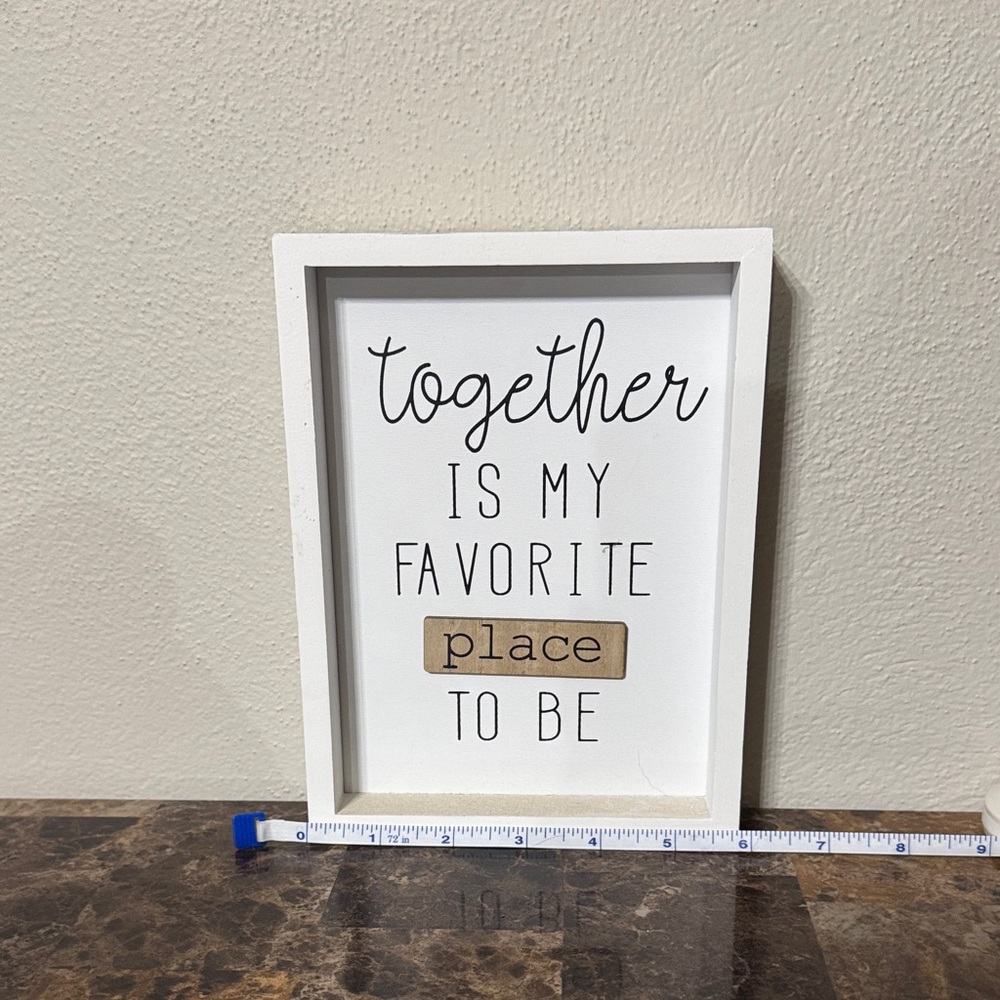 White Framed Inspirational Wall Art